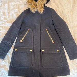 Black jcrew wool coat